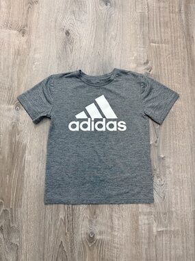 Adidas Kids' Gray Logo Tee Size Youth Small